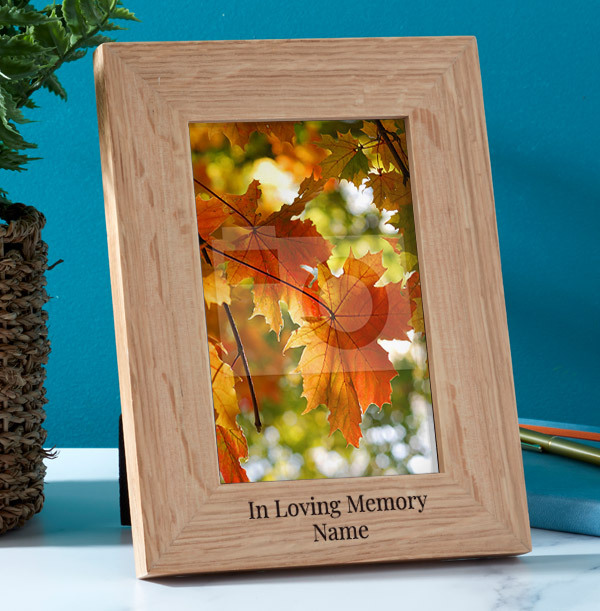 Memorial Personalised Wooden Photo Frame - Portrait