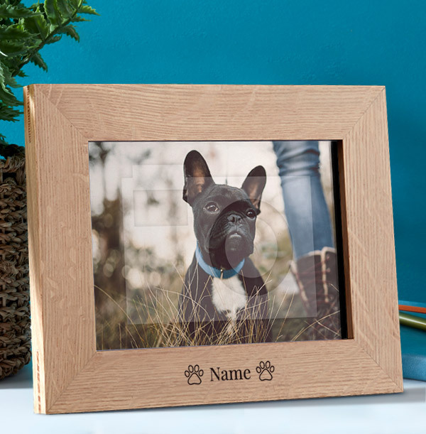 Pet Personalised Wooden Photo Frame - Landscape