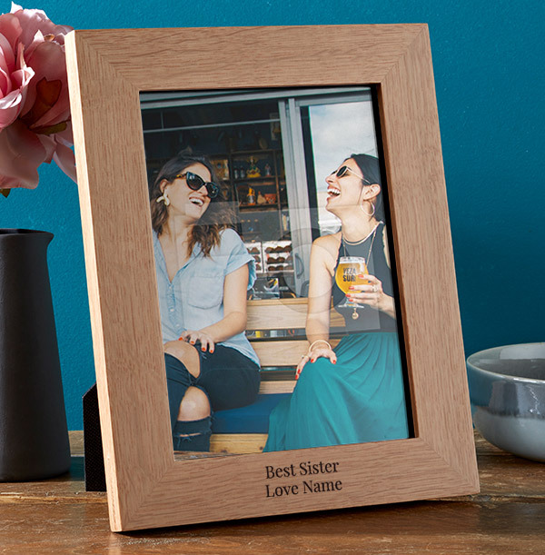Best Sister Personalised Wooden Frame - Portrait