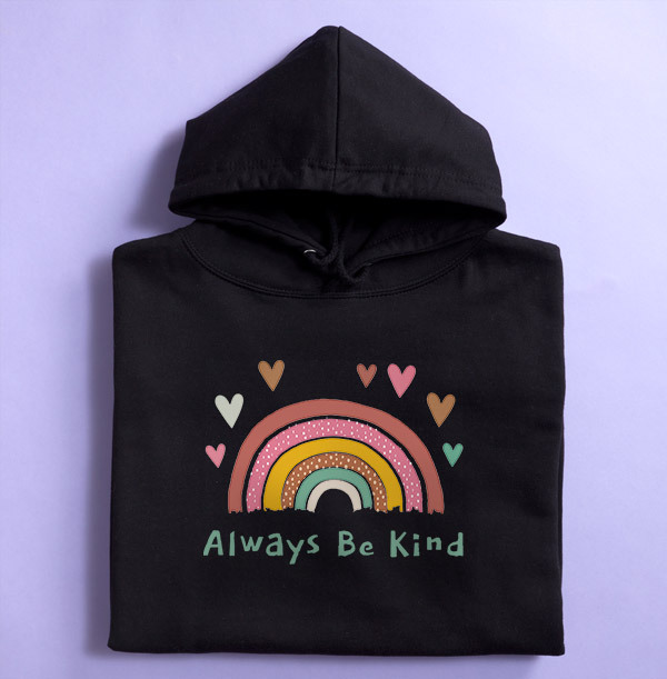 Rainbow Be Kind Personalised Hoodie