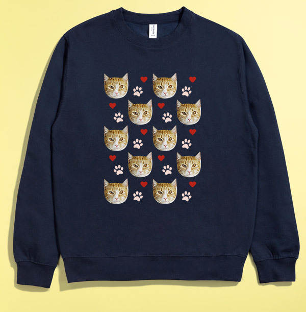 Cat Lover Photo Personalised Sweatshirt