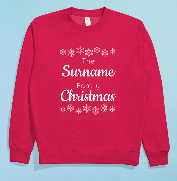 The Surnames Family Christmas Personalised Sweatshirt