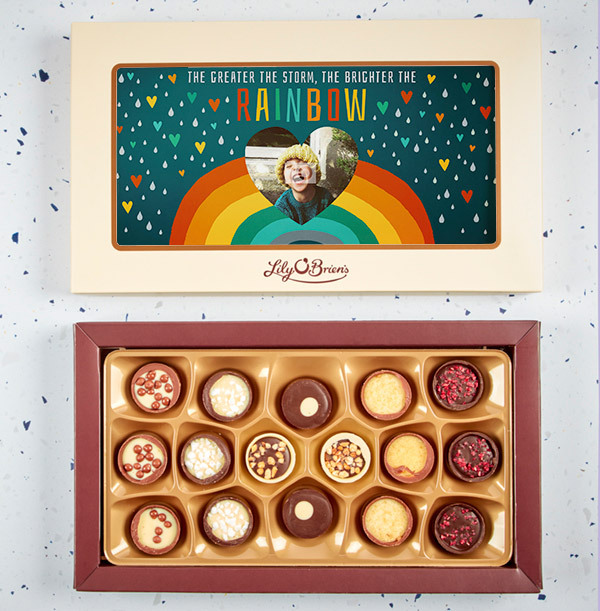 Greater The Storm, Brighter The Rainbow Photo Chocolates - Box of 18