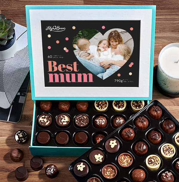 Best Mum Personalised Photo Chocolate - Box of 60