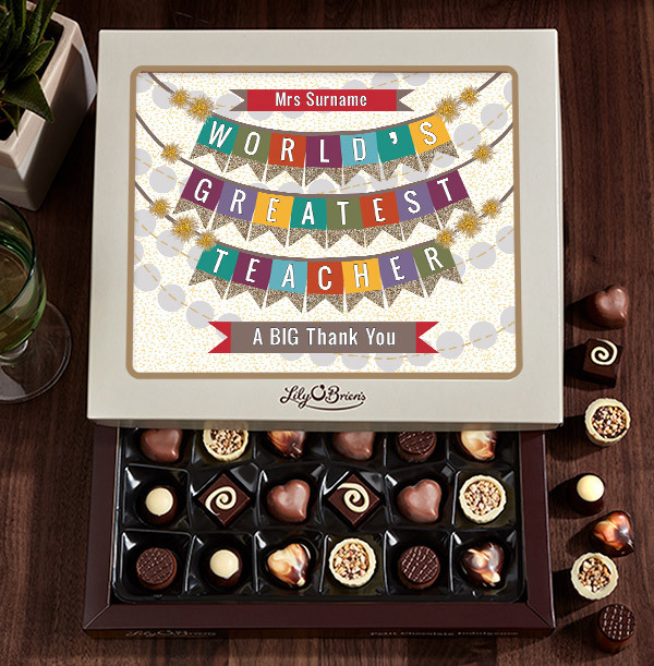 World's Greatest Teacher Chocolates Box of 30 Funky Pigeon