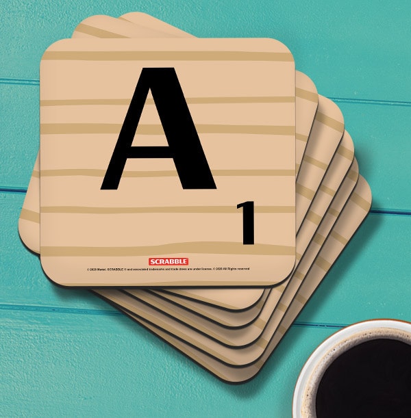 Scrabble Personalised Initial Coaster
