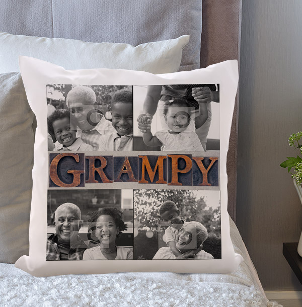 Grampy Multi Photo Upload Cushion Funky Pigeon
