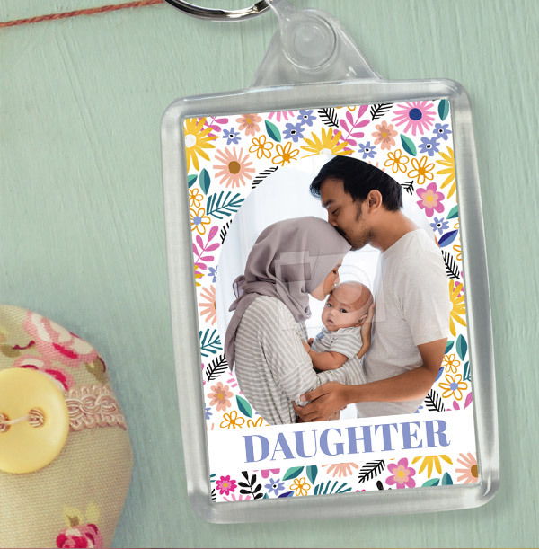 Daughter Photo Keyring