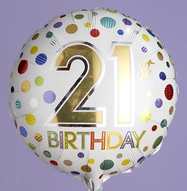 ZDISC 21st Birthday Spots Balloon