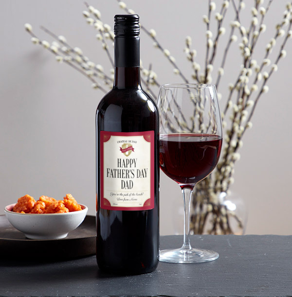 Happy Father's Day Red Wine - Personalised