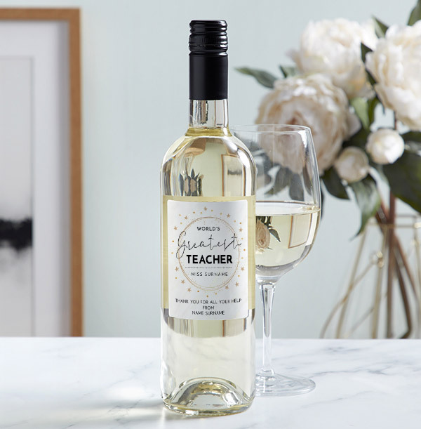 Greatest Teacher White Wine - Personalised