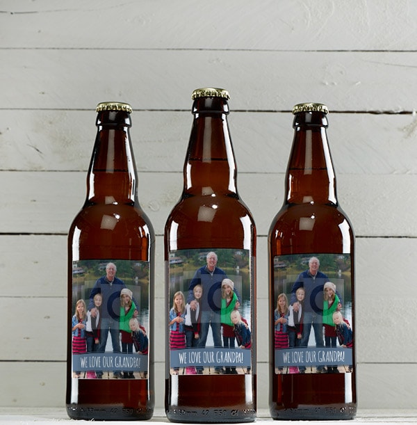 Photo & Text Personalised Beer Bottles - Multi Pack
