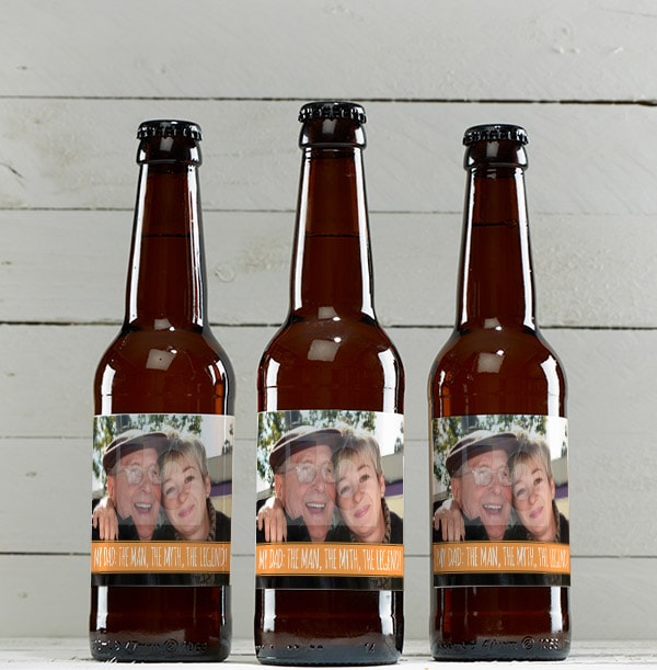 Photo & Text Personalised Lager Bottles - Multi Pack