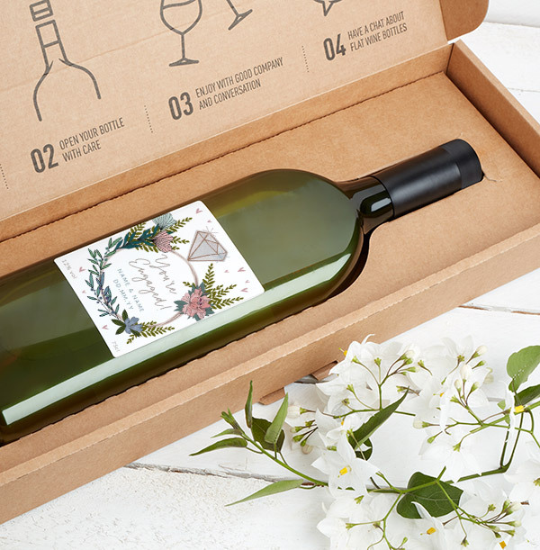 You're Engaged! Personalised Letterbox Wine - Sauvignon Blanc