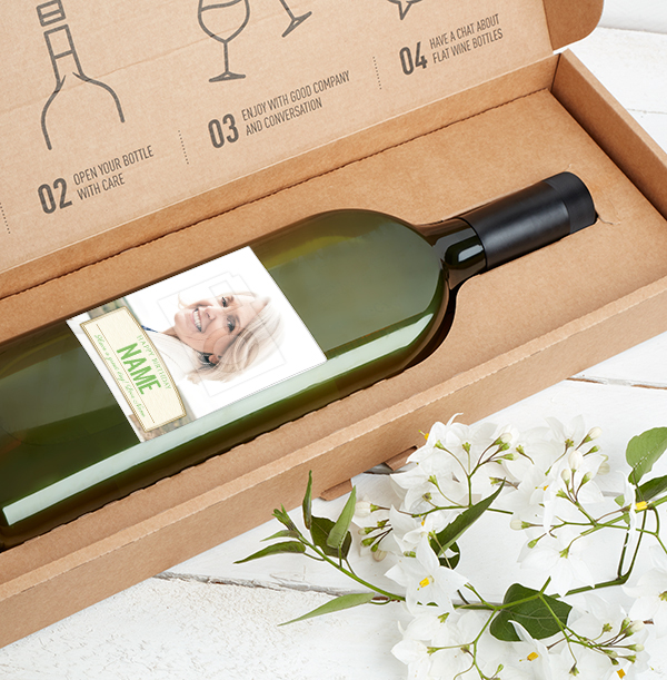 Personalised Photo Upload Letterbox Wine - Sauvignon Blanc
