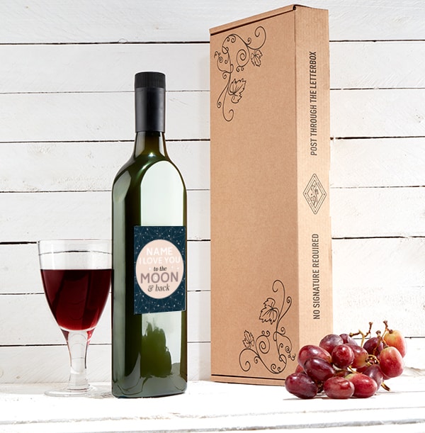 Cute 'To the Stars' Personalised Letterbox Wine - Tempranillo