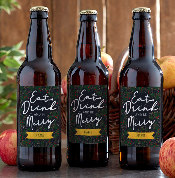 Eat, Drink And Be Merry Personalised Cider