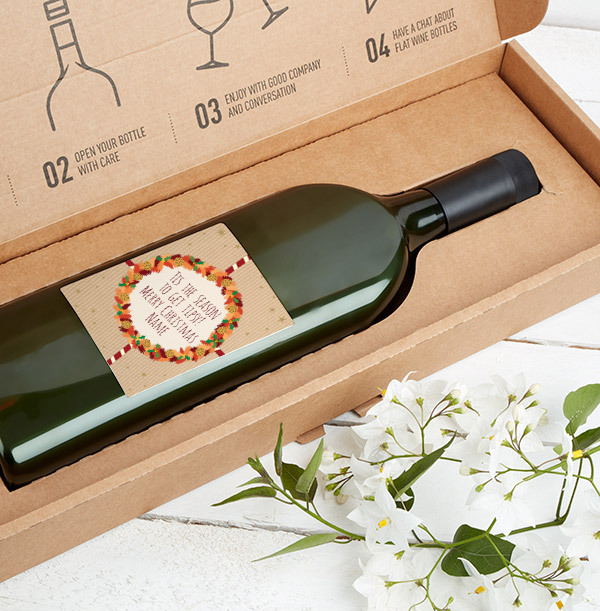 Tis The Season To Get Tipsy Personalised Letterbox Red Wine