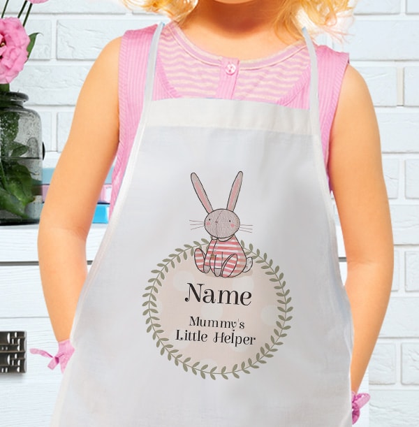 Mummy's Little Helper Personalised Kid's Apron - Pink