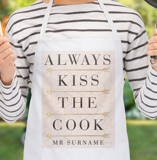 Always Kiss The Cook Apron