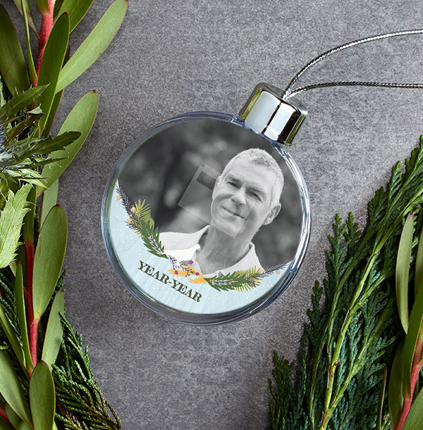 dad memorial christmas bauble