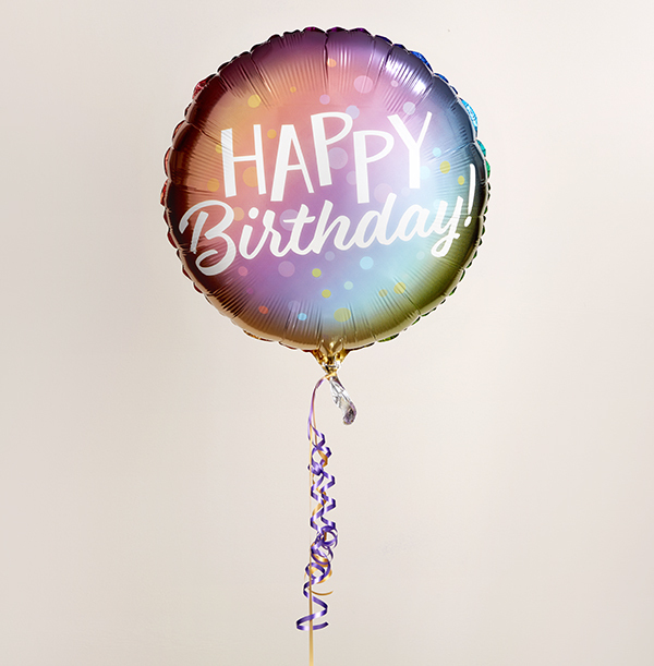 Happy Birthday Ombre Balloon