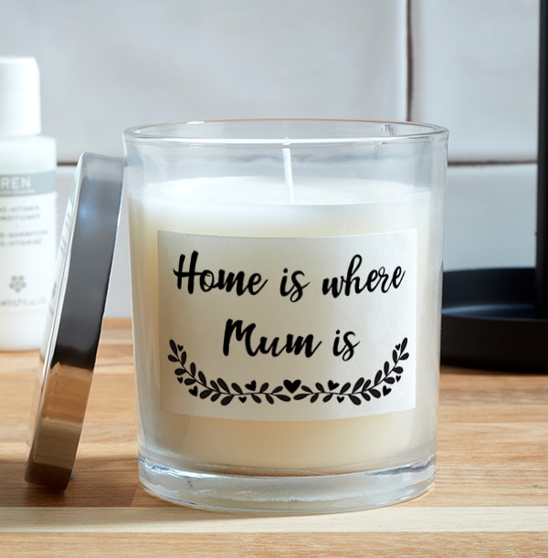 Home Is Where Mum Is Personalised Candle