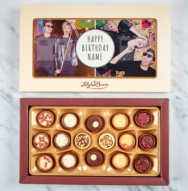 Personalised Birthday Photo Chocolates - Box of 18