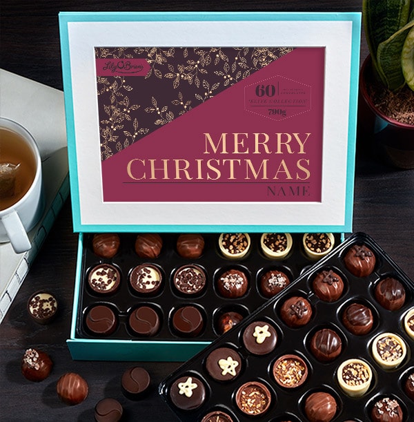 Personalised Christmas Chocolates - Box of 60