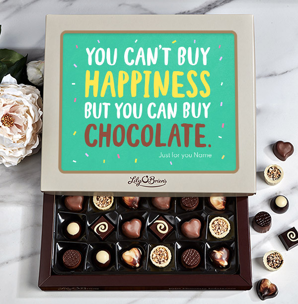 You can't buy Happiness Personalised Chocolates - Box of 30