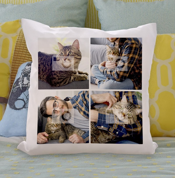 Cat Four Photo Upload Cushion Funky Pigeon Here at funky pigeon, you'll find a huge range of unique cards and gifts online, many of which can be personalised with our easy to use online editor. funky pigeon