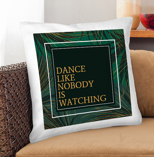 Dance Tropical Leaf Personalised Cushion