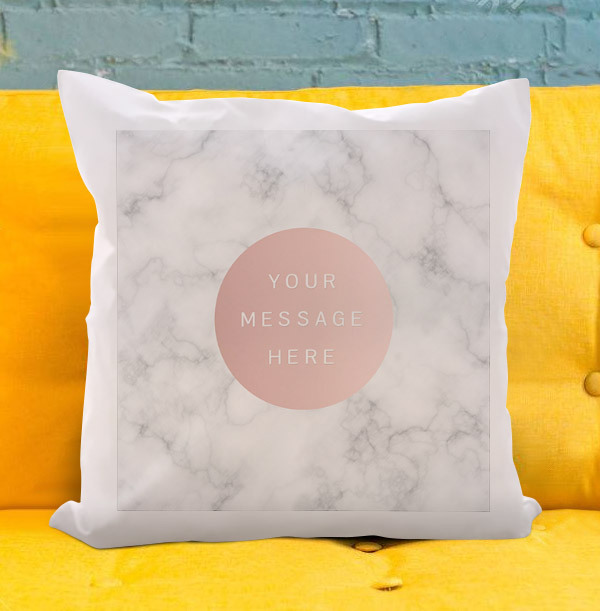 Marble Personalised Message Cushion