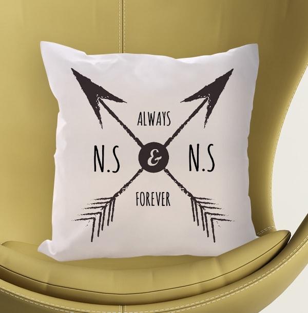 Always & Forever Arrows Personalised Cushion