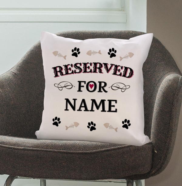 Reserved For Cat Personalised Cushion Funky Pigeon