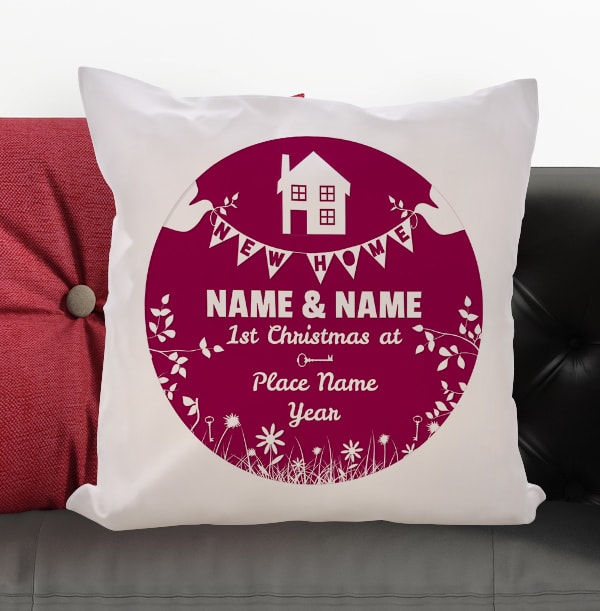 personalised new home cushion