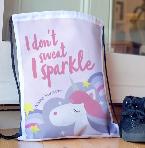 unicorn gym bag