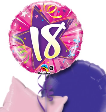 ZDISC Pink 18th Birthday Balloon Bouquet