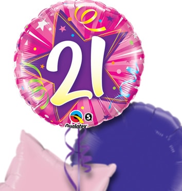 ZDISC Pink 21st Birthday Balloon Bouquet
