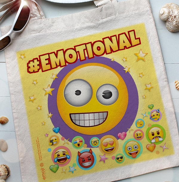 Emotional Emoji Personalised Tote Bag