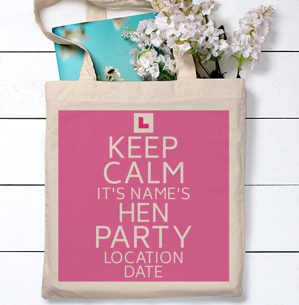 Keep Calm Hen Party Tote Bag