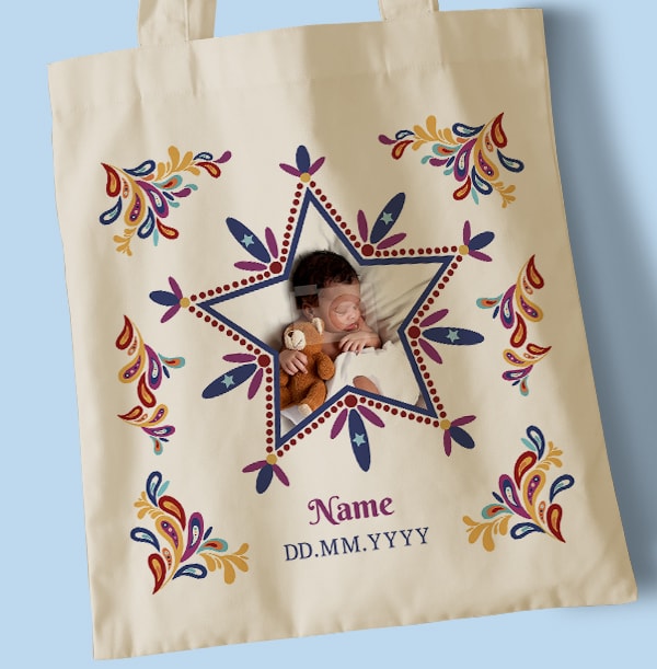 Star is Born Baby Photo Tote Bag