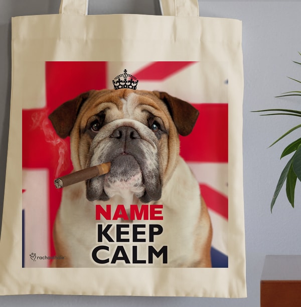 Keep Calm Bulldog Tote Bag - Rachael Hale