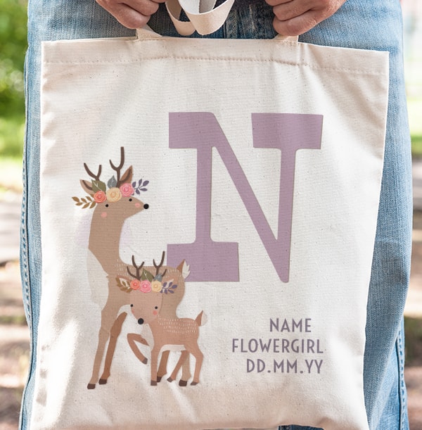 personalised flower girl bag