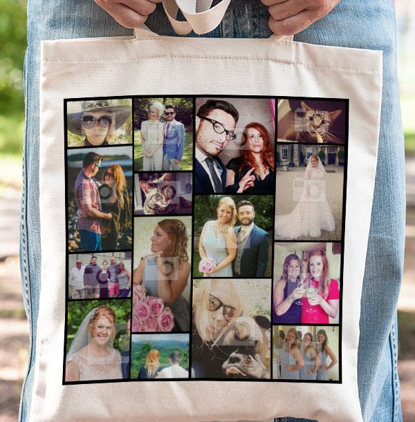 15 Photo Collage Tote Bag