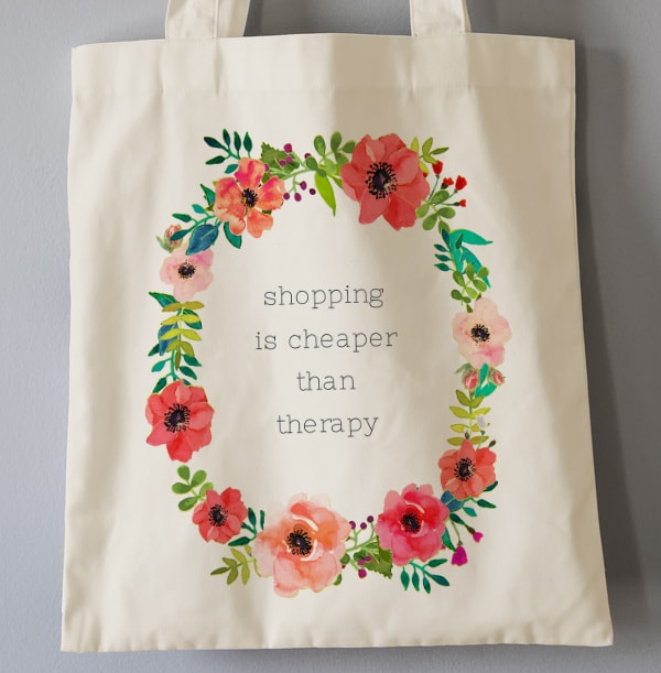 Shopping Cheaper than Therapy Tote Bag