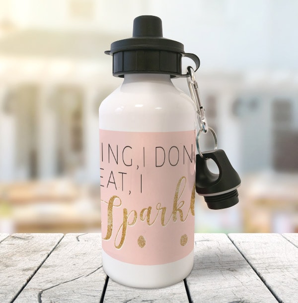 Don't Sweat Sparkle Water Bottle Funky Pigeon