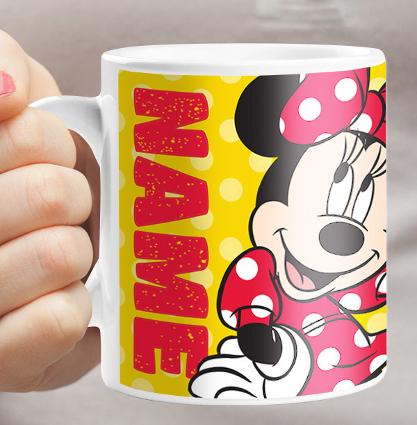 Personalised Name Disney Minnie Mouse Mug Birthday Christmas Gift Size 11oz 