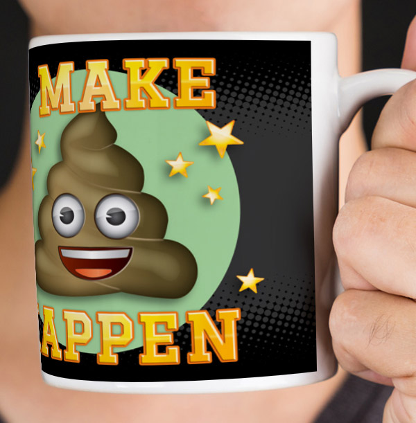 Emoji Personalised Mug - I make Poo Happen