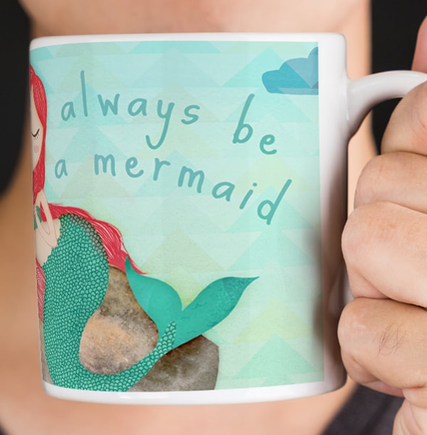 Mermaid Photo Upload Mug